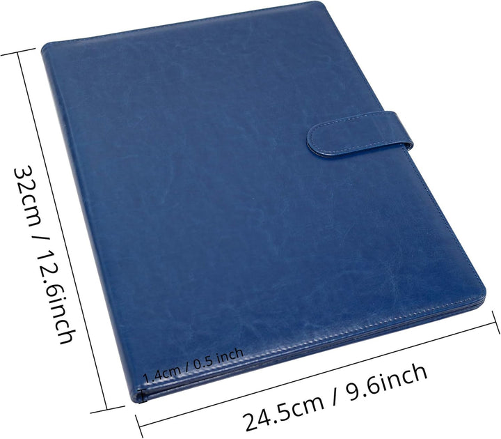GraduatePro Schreibmappe A4 Klemmbrett Mappe mit Magnetischer Verschluss, organizer büro mappe, Blau
