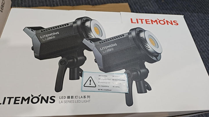 2 Pack GODOX LA150D LED Videolicht Kit, Litemons LED Continuous Light mit Softbox Lichtstative für F