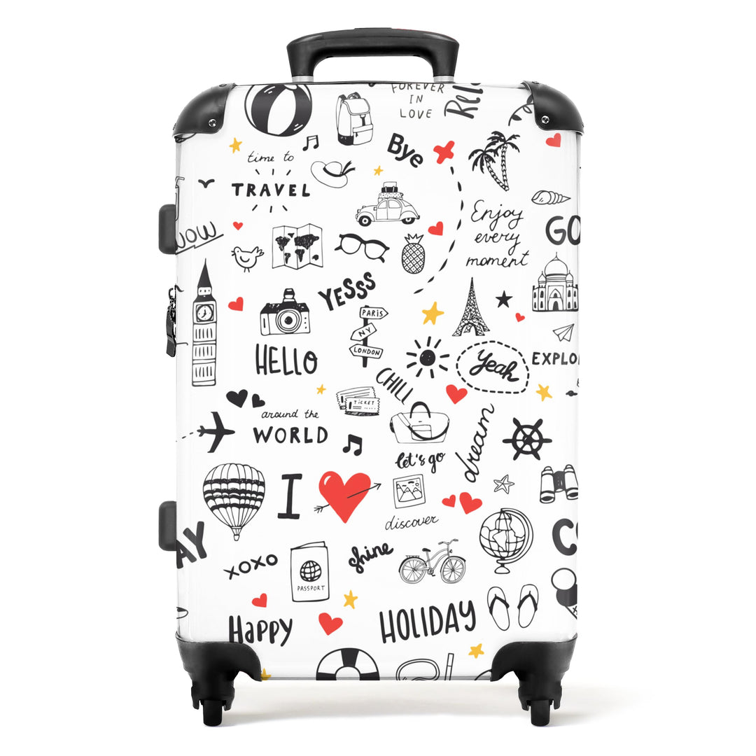 NoBoringSuitcases.com® Handgepäck, Hartschalenkoffer mit TSA Schloss, Trolley, Reisekoffer, Carry on