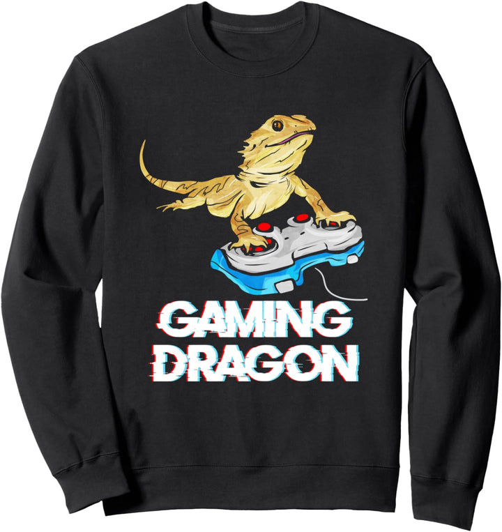 Gaming Dragon Bartagame Gamer mit Controller Sweatshirt
