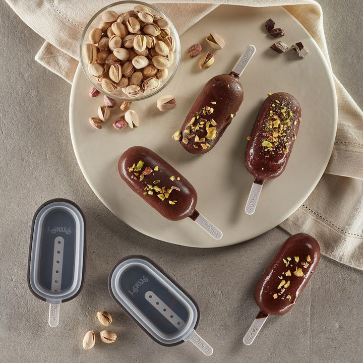 Lékué Set 4 Stück. Creamy Eisform plus Silikonbehälter, Braun, 0 Creamy Single, Creamy Single