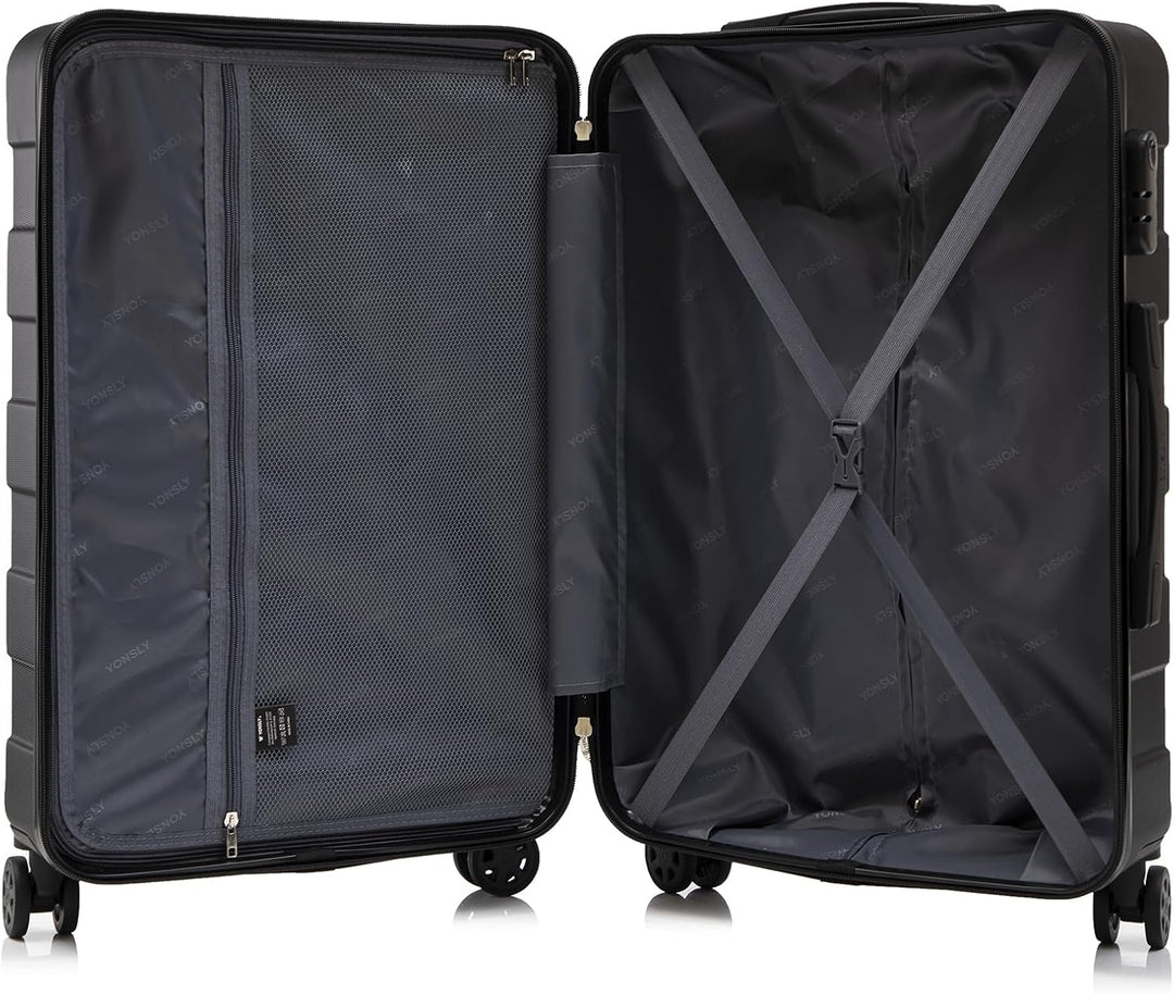 Trolley Reisekoffer, Rollkoffer Handgepäck, Travel Suitcase Hartschalenreisekoffer mit 4 Rollen 360°