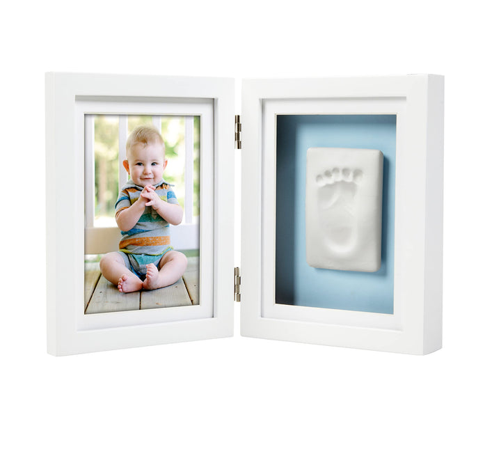 Pearhead Babyprints Newborn Baby Handprint and Footprint Desk Photo Frame &amp; Impression Kit, Excellen