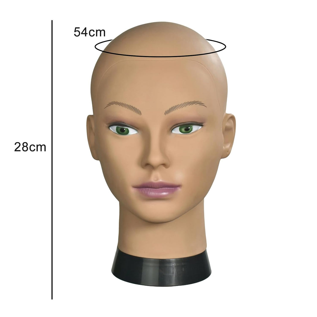 Afro Bald Mannequin Head Professional Cosmetology Wig Training Head for Wig Making and Display Hat G