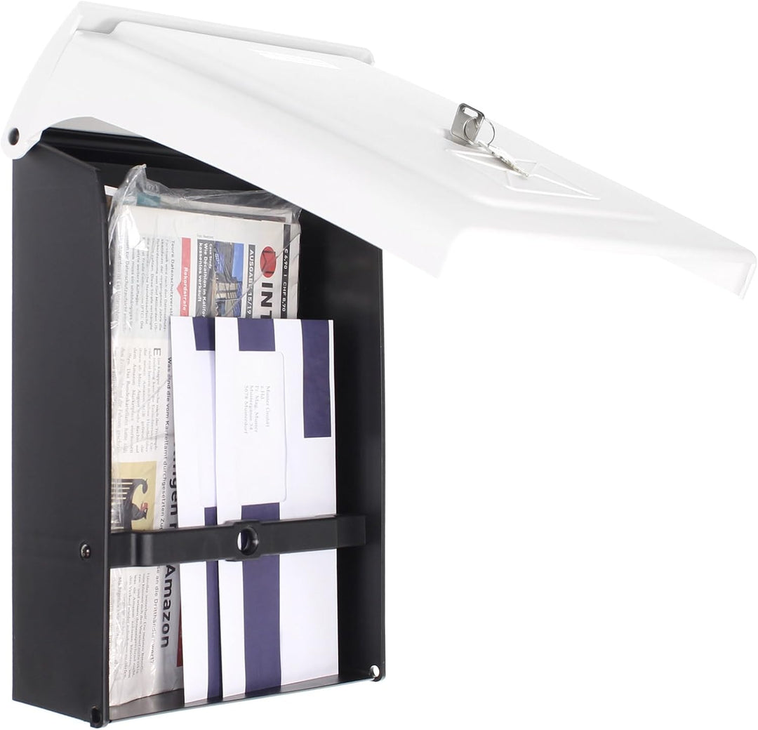 Rottner T06256 Briefkasten, Weiss, 340x250x110 mm