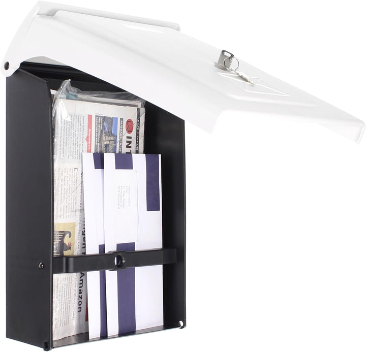 Rottner T06256 Briefkasten, Weiss, 340x250x110 mm