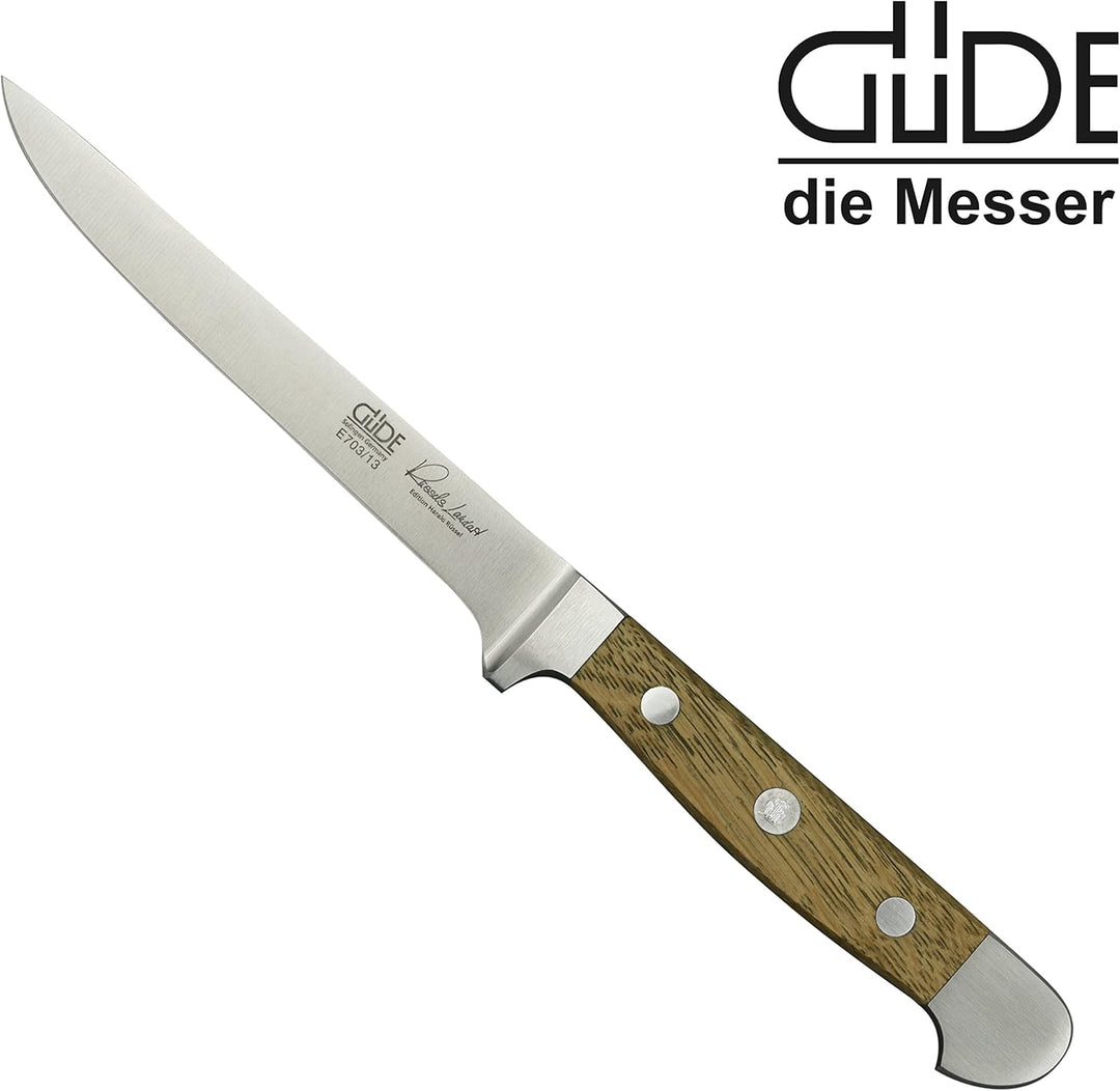 Güde Alpha Fasseiche Flexibles Ausbeinmesser 13 cm inkl. PRYMO.de® Klingenschutz