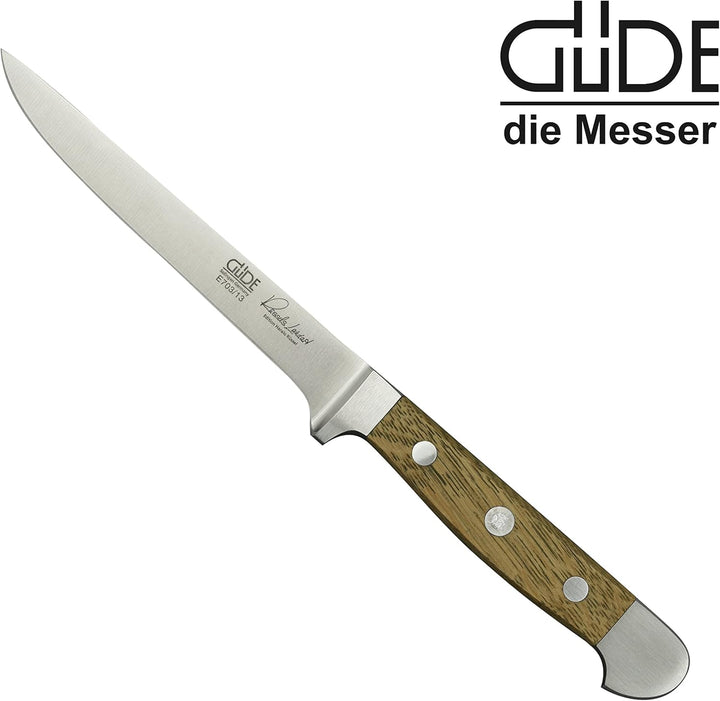 Güde Alpha Fasseiche Flexibles Ausbeinmesser 13 cm inkl. PRYMO.de® Klingenschutz