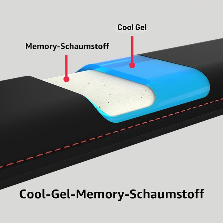 HyperX Handballenauflage – Tastaturen Ohne Zehnerblock - Kühlendes Gel - MemorySchaum - Rutschfest Z