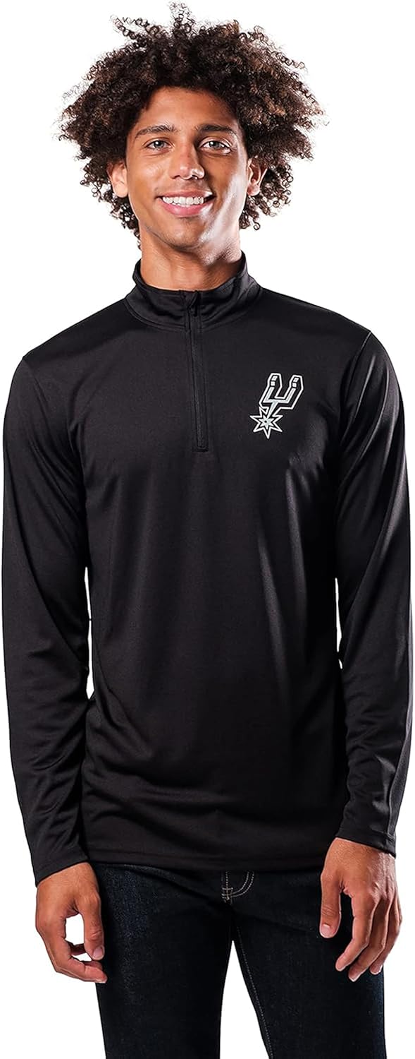 Ultra Game Offizielles NBA-Langarmshirt für Herren mit Viertelreissverschluss L Teamfarbe, L Teamfar