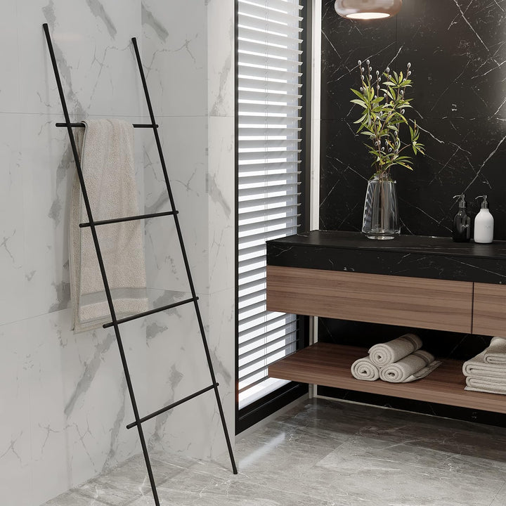 HOLZBRINK Handtuchhalter Kleiderständer Handtuchleiter Vintage, Monolith 170x40 cm (HxB), Weiss, HLS