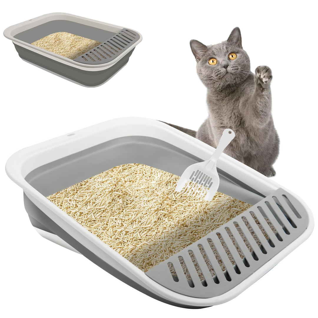 Katzenklo Flacher Einstieg, gross – ideal für ältere Katzen & bei Arthritis oder eingeschränkter Mob