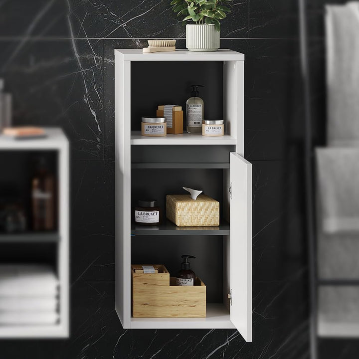 Vicco Midischrank Viola, Weiss/Anthrazit, 38 x 80 cm, Weiss