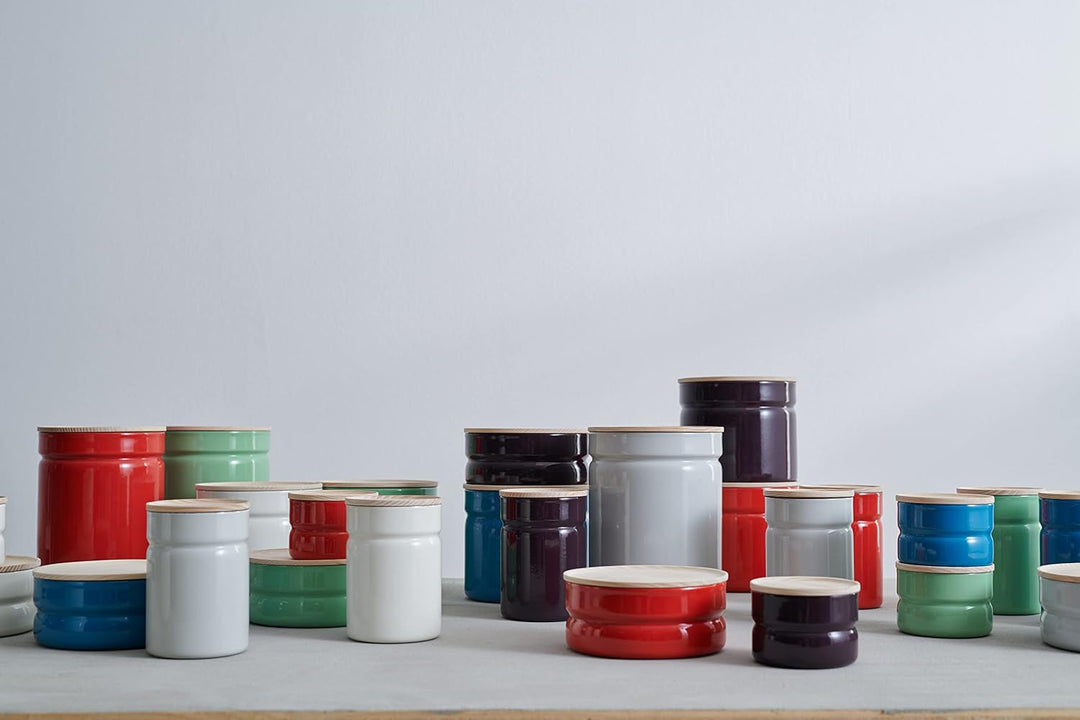 Riess, 2171-212,Vorratsdose mit Eschenholzdeckel, Durchmesser 8 cm, Höhe 6 cm, Inhalt 230 ml, PURE W