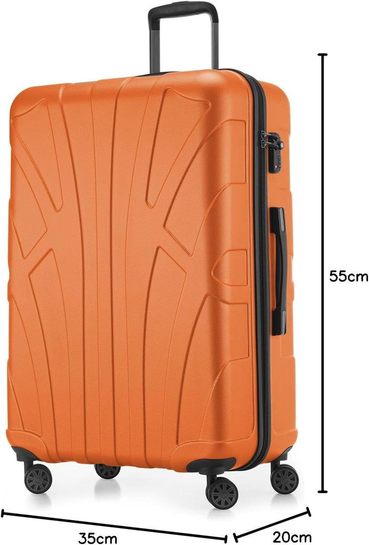 suitline Handgepäck Hartschalen-Koffer Koffer Trolley Rollkoffer Reisekoffer, TSA, 55 cm, ca. 34 Lit