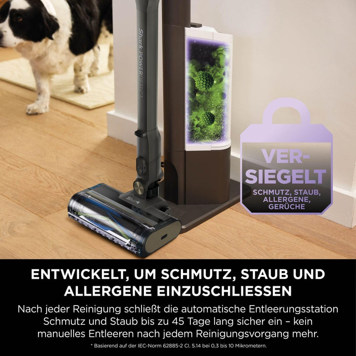Shark PowerDetect Clean & Empty Akku-Staubsauger, DuoClean Detect, Reverse Clean, 2L-Selbstentleerst