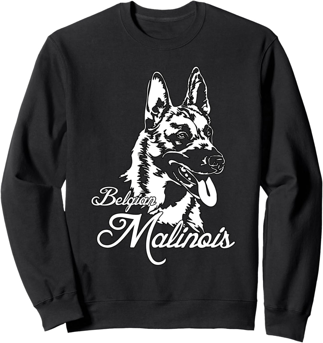 Belgischer Malinois Hund Distressed Grafikdesign Sweatshirt