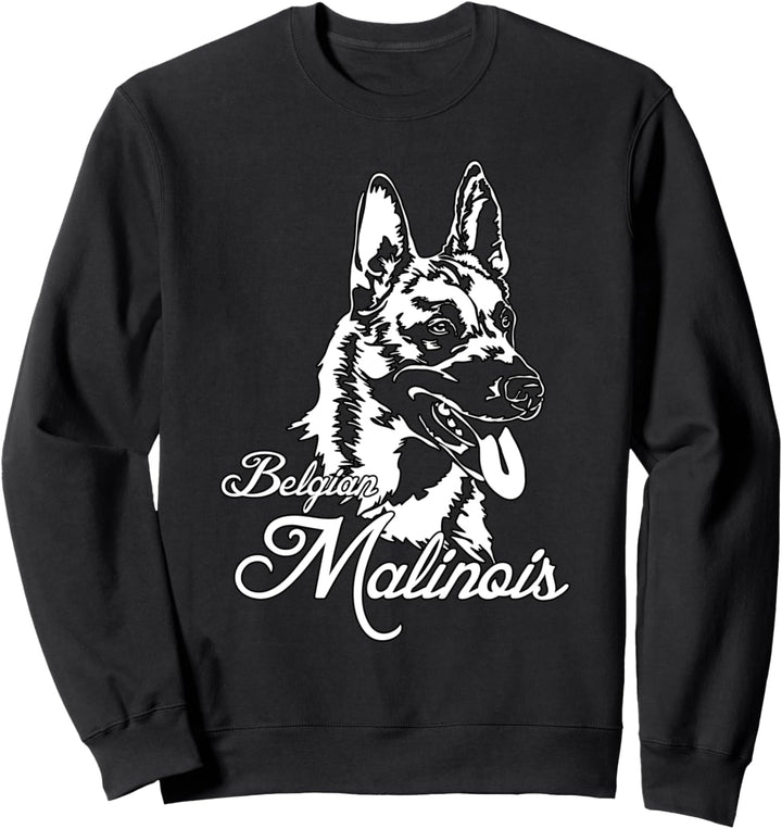 Belgischer Malinois Hund Distressed Grafikdesign Sweatshirt