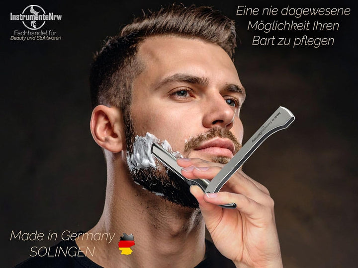 Solinger Rasiermesser Rasier-Set für Männer mit Wechselklingen Made in Germany Bartpflege Messer mit