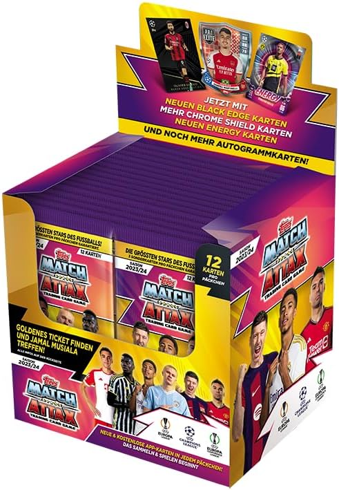 Topps Match Attax 23/24 -Display Box (36 Päckchen / 432 Karten) Full Box, Full Box