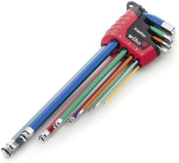 Wiha Stiftschlüssel Set im ErgoStar Halter Sechskant-Kugelkopf MagicRing 9-tlg. farbig leuchtend (41