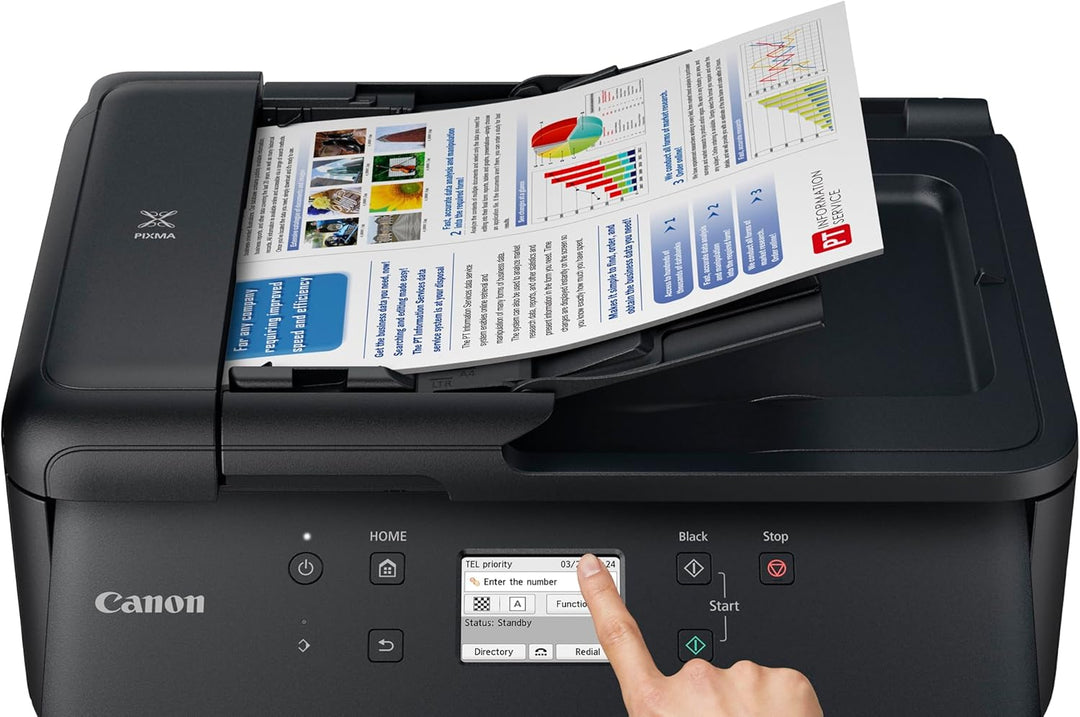 Canon PIXMA TR7650 Multifunktionsdrucker DIN A4 - Farbtintenstrahldrucker schwarz 4 in 1 (Scanner, K