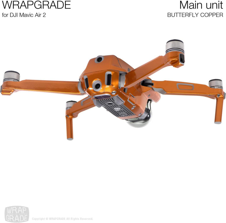 Wrapgrade Main Unit Skin kompatibel mit DJI Mavic Air 2 (Butterfly Copper)