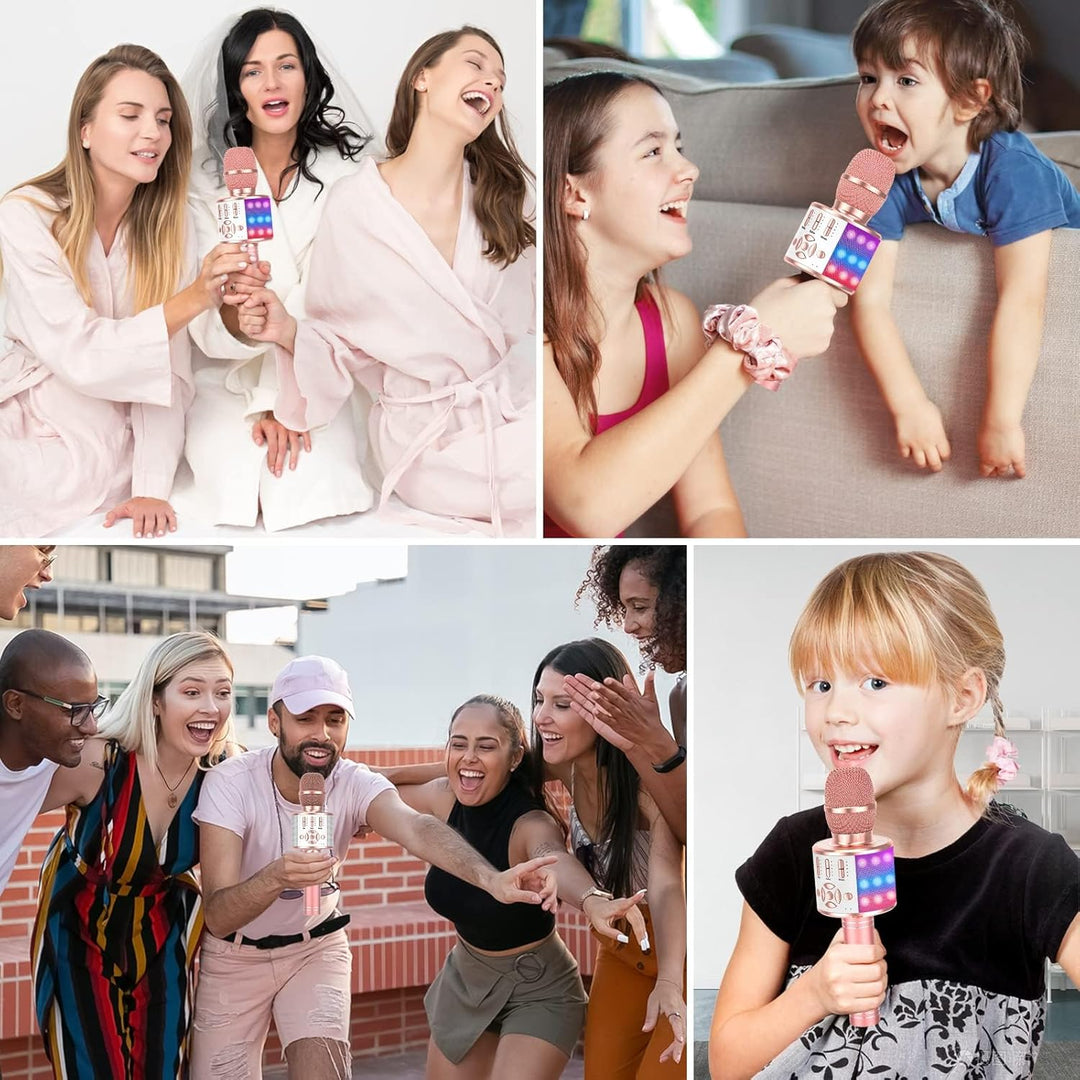 Ankuka Karaoke Mikrofon, Drahtlose Bluetooth Mikrophone Tragbares mit Lautsprecher, für Erwachsene u