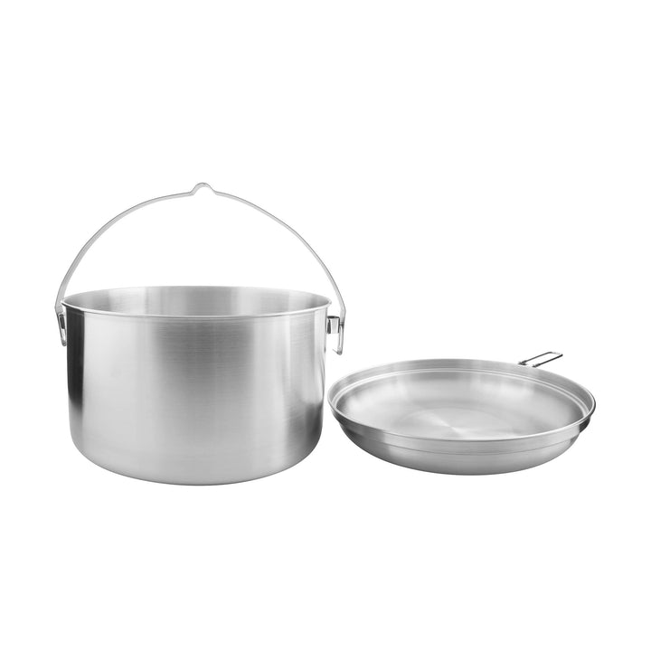 Tatonka Camping-Kochset Kettle - Topf und Pfanne aus Edelstahl - Mit Henkel zum Aufhängen - Auch zur