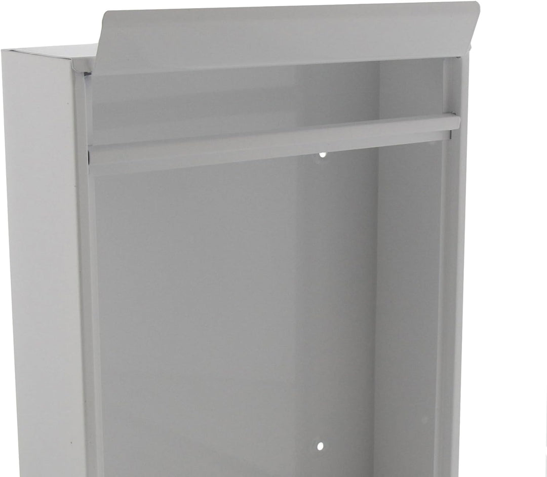 Burg-Wächter Anlagenbriefkasten, A4 Einwurf-Format, EU Norm EN 13724, Verzinkter Stahl, Köln 872 W,