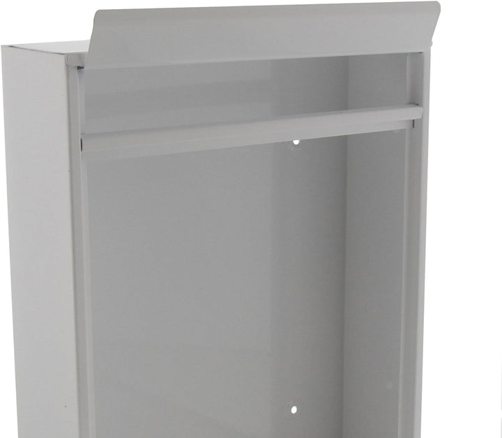 Burg-Wächter Anlagenbriefkasten, A4 Einwurf-Format, EU Norm EN 13724, Verzinkter Stahl, Köln 872 W,