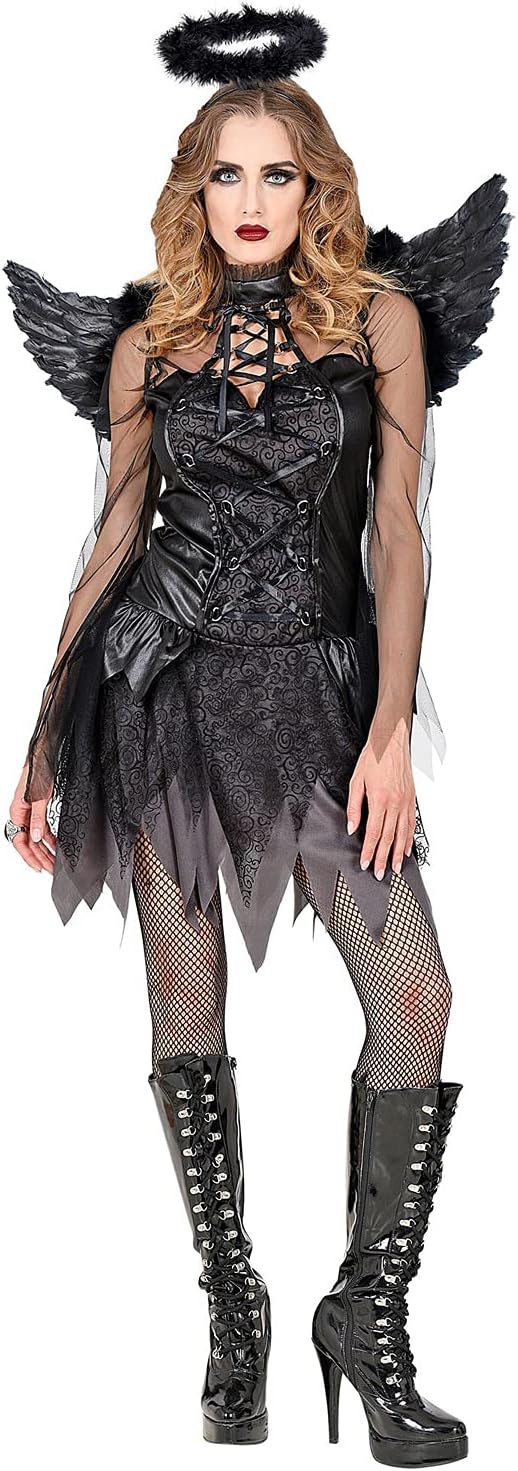 "DARK ANGEL" (dress, wings, halo) - (S), S