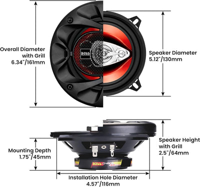 BOSS Audio CH5530 13cm (5.25") 2-Wege-Lautsprecher Auto 225W