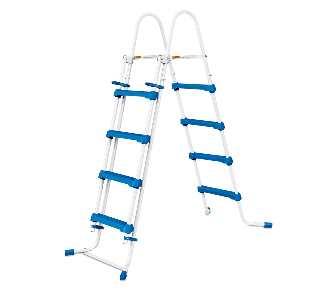 Summer Waves pulverbeschichterter Stahl Poolleiter für Pools bis 132cm - Robust & rutschfest - Einfa