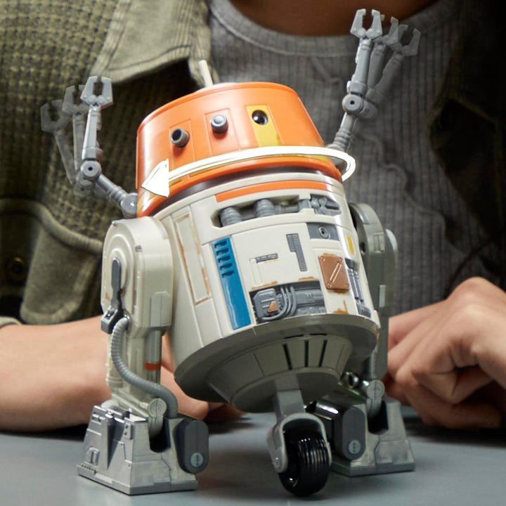 Star Wars Chatter Back Chopper, animatronisches Spielzeug für Kinder, 40+ Geräusch- und Bewegungskom