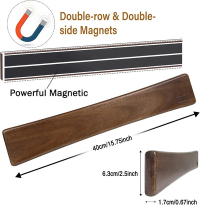 HOSHANHO Magnetleiste Messer, Messerhalter Magnetisch für Wand, Magnet Messerhalter Holz Knife Holde