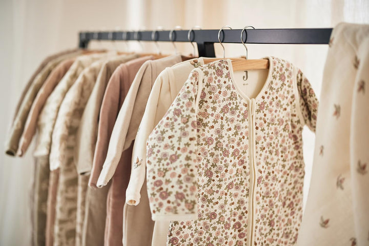 Jollein Baby Boys, Baby Girls, Unisex Baby abnehmbare Ärmel 90cm Retro Flowers Schlafsack