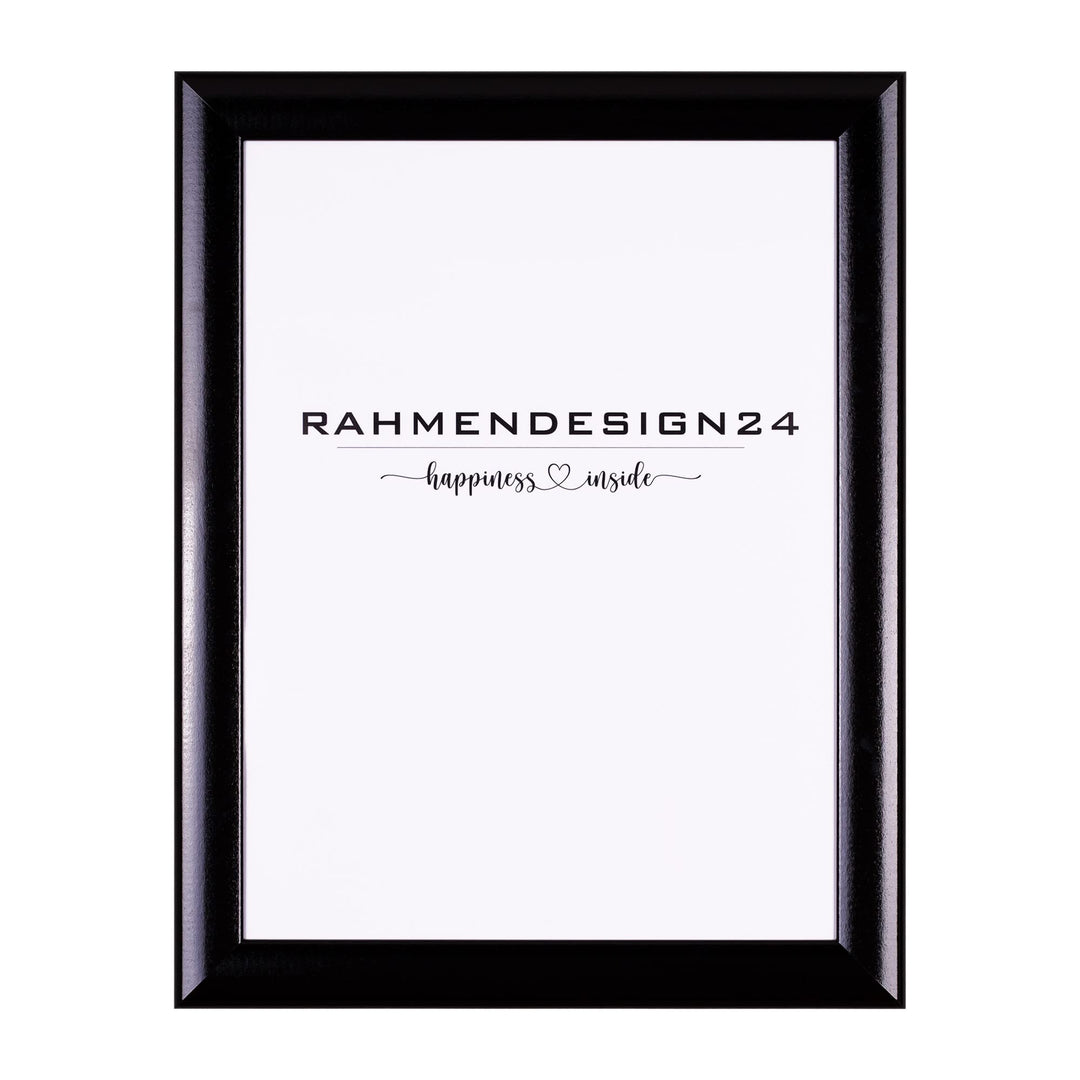 Rahmendesign24 Bilderrahmen Fiona 60x60 Schwarz (Hochglanz) Fotorahmen, Wechselrahmen, Posterrahmen,