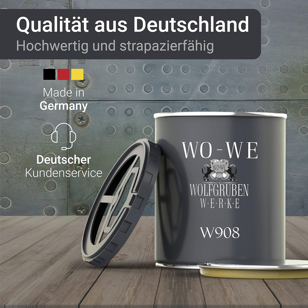 WO-WE Metallschutzlack 4in1 Metalllack Metallfarbe Metallschutzfarbe W908 Blau - 750ml Ultramarinbla