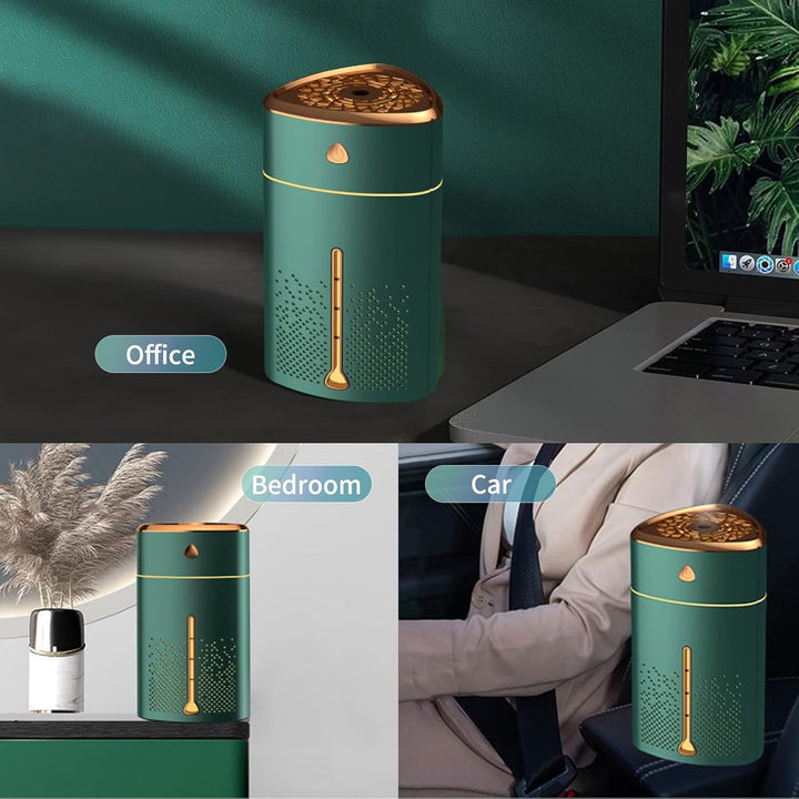 Luftbefeuchter für Schlafzimmer, 1l Cooler Nebel -Top Füllung ätherisches Öl Diffusor 7 Farbwechseln