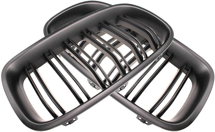 HZTWFC Sportgrill Grills Nierengitter Dual Slat Mattschwarzer Frontstossstangengrill für BMW 3er F30