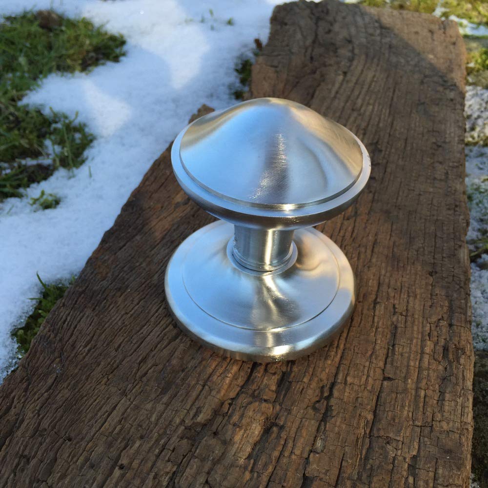 Antikas - Knauf hochwertig Chrom matt für Haustür - hervorragende Qualität (feststehend)