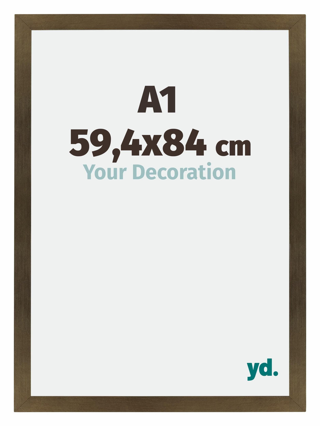 yd. Your Decoration - Bilderrahmen DIN A1 59,4x84 cm - Bilderrahmen aus MDF mit Acrylglas - Antirefl