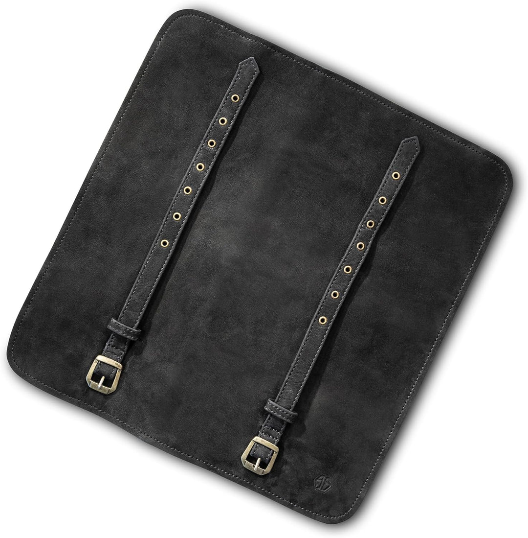 Messertasche Leder für Köche - Echt-Leder Kochmesserrolle gross – Messer Tasche Kochmesser verschlie