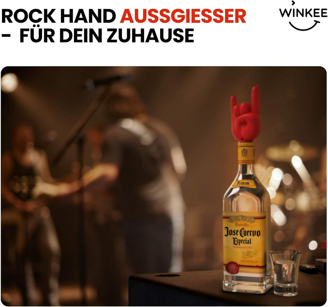 Rock Hand Spirituosen Ausgiesser I Ausgiesser für Ölflasche I Flaschenverschluss aus Silikon