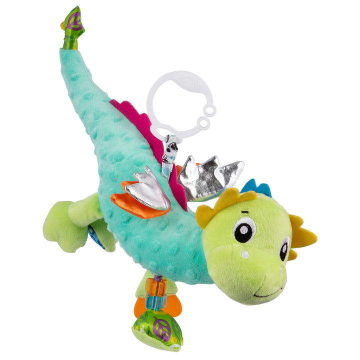 Playgro Sensory Friend, Drache Dusty - Babyspielzeug - Motorik - Babysensorik - Babyrassel - Babymot