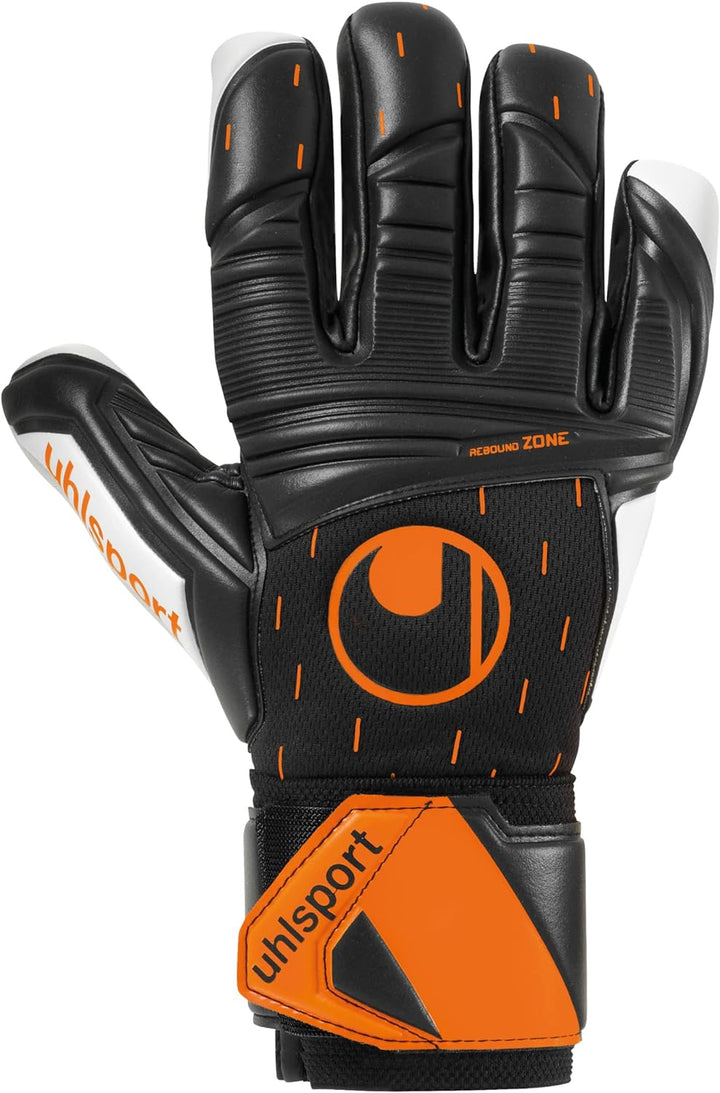 uhlsport Unisex – Erwachsene Speed Contact Supersoft Hn Torwarthandschuhe 10.5 Schwarz/Weiss/Fluo or