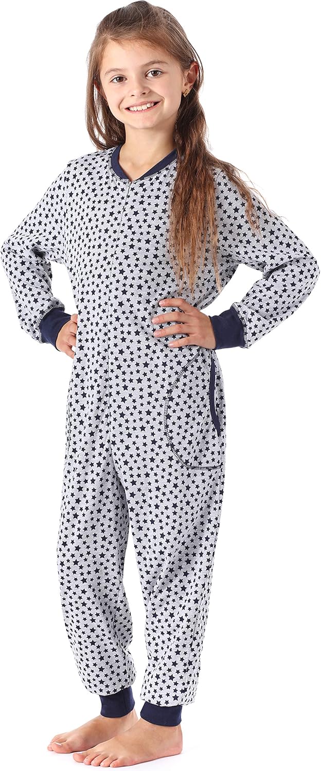 Merry Style Mädchen Schlafoverall Jumpsuit Mädchen Bequeme und warme Schlafanzug Kinder MS10-186 110