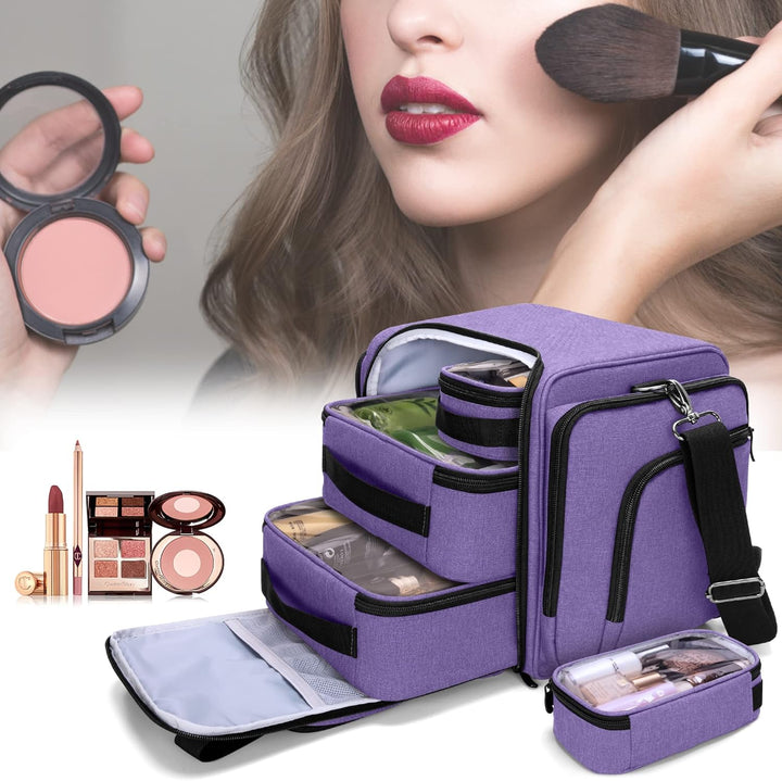 BAFASO Kulturtasche Gross, Kosmetiktasche für Make up Set, Kosmetika Organizer Tasche für Unterwegs,