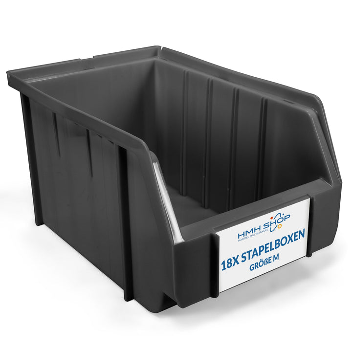 HMH Stapelboxen der Grösse M 230x150x130mm für dein Kleinteilelager Sichtlagerkästen in 5 Farben Zub